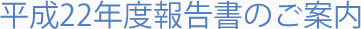 平成22年度報告書のご案内